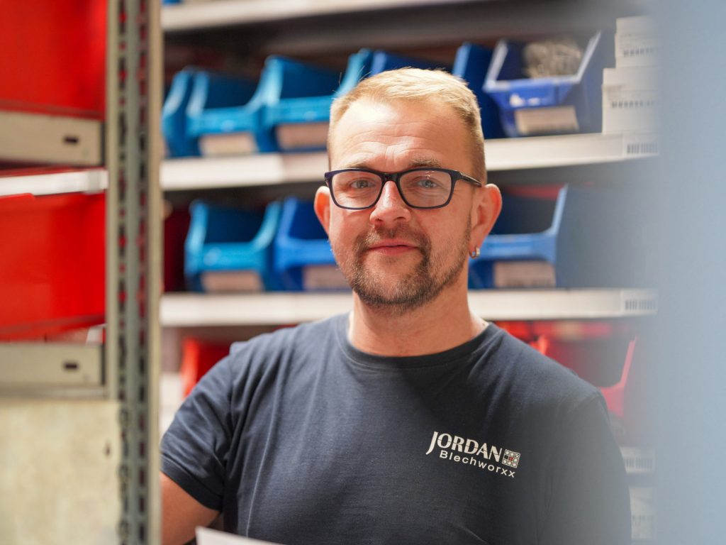 Mario Germeshausen, Lagerverwaltung bei JORDAN